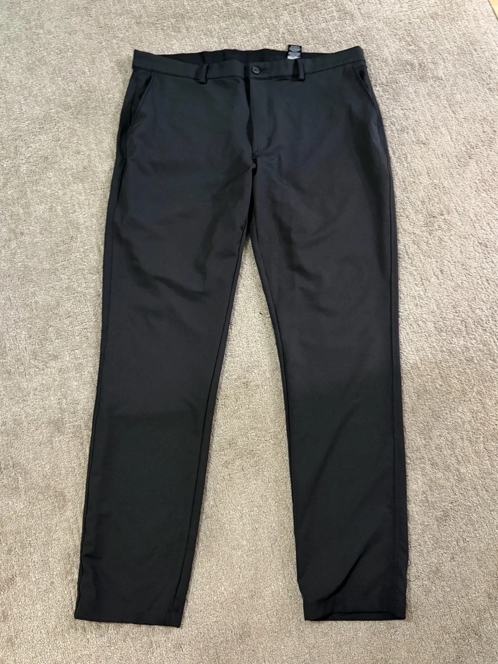 Greg Norman Men's Black Dress Pants - Classic Slim Fit